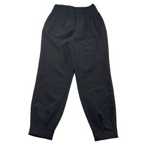 Bar III Dress Pants Womens size 2 Black Career Tapered Leg 2 Pockets Pleated New